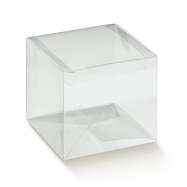80X80X90MM SCATTO SCATOLA BOMBONIERA TRASPARENTE - Scatole pvc trasparenti - Nuovi arrivi - Regali e Bomboniere