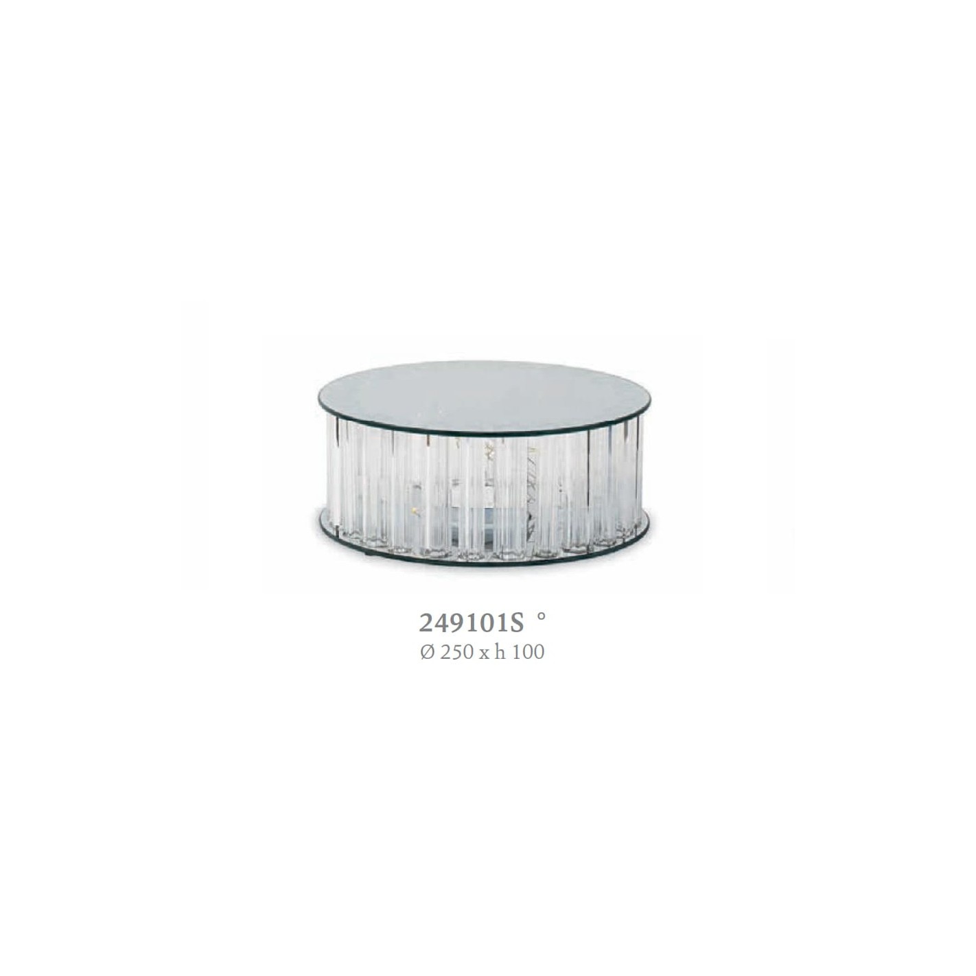 D25X10CM - ALZATA VETRO C/LED - ALTRO - Nuovi arrivi - Regali e Bomboniere