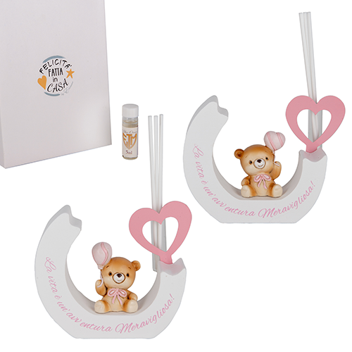 PALLA DIFFUSORE ROSA CM12 H10 ASSORTITO C/BOX - Battesimo E Nascita - Nuovi arrivi - Regali e Bomboniere