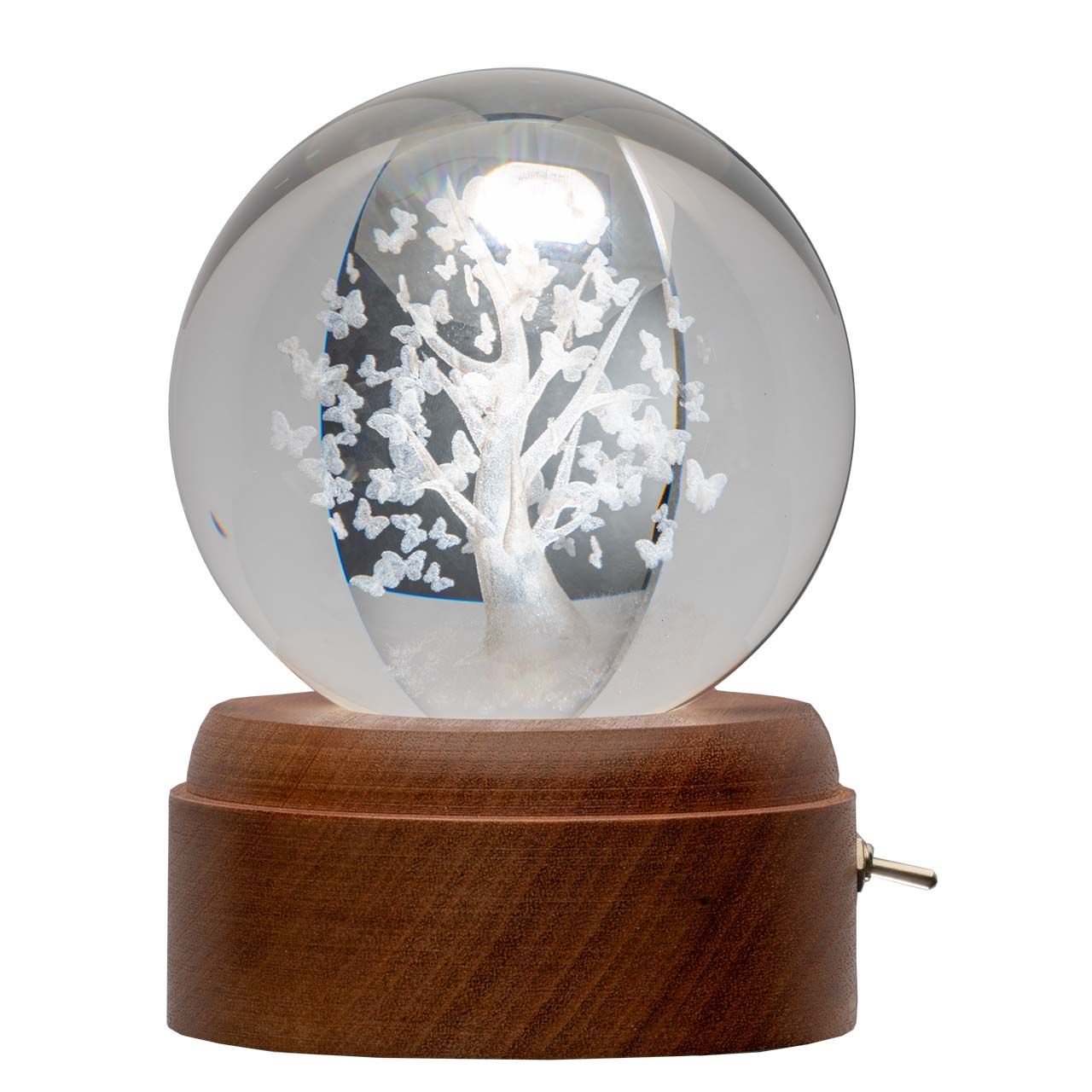CARILLON SFERA ALBERO GIREVOLE CON LED D 10CM H15CM CON BOX - BAGUTTA - Nuovi arrivi - Regali e Bomboniere