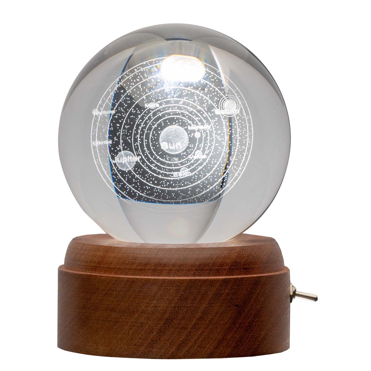 CARILLON SFERA GALASSIA GIREVOLE CON LED D 10CM H15CM CON BOX - BAGUTTA - Nuovi arrivi - Regali e Bomboniere