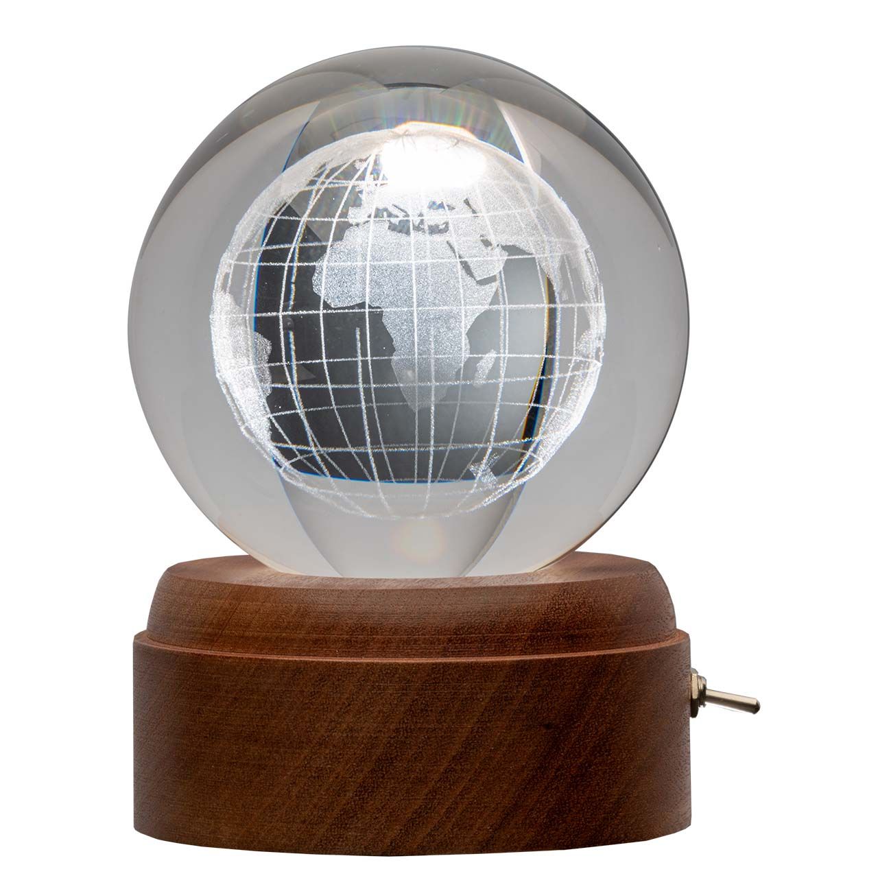 CARILLON SFERA GLOBO GIREVOLE CON LED D 10CM H15CM CON BOX - BAGUTTA - Nuovi arrivi - Regali e Bomboniere