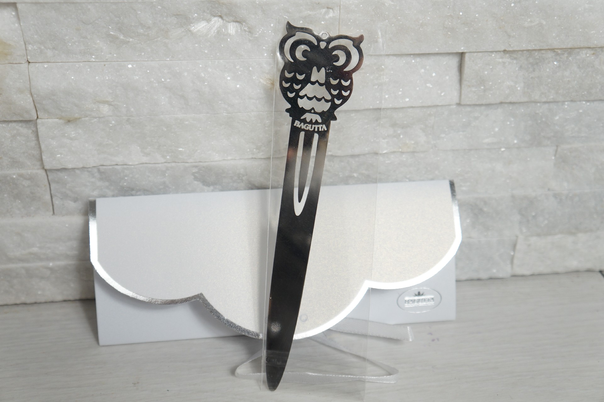 Tagliacarte gufo civetta segnalibro 16x4,5CM metallo con box - Bomboniere Laurea - Nuovi arrivi - Regali e Bomboniere