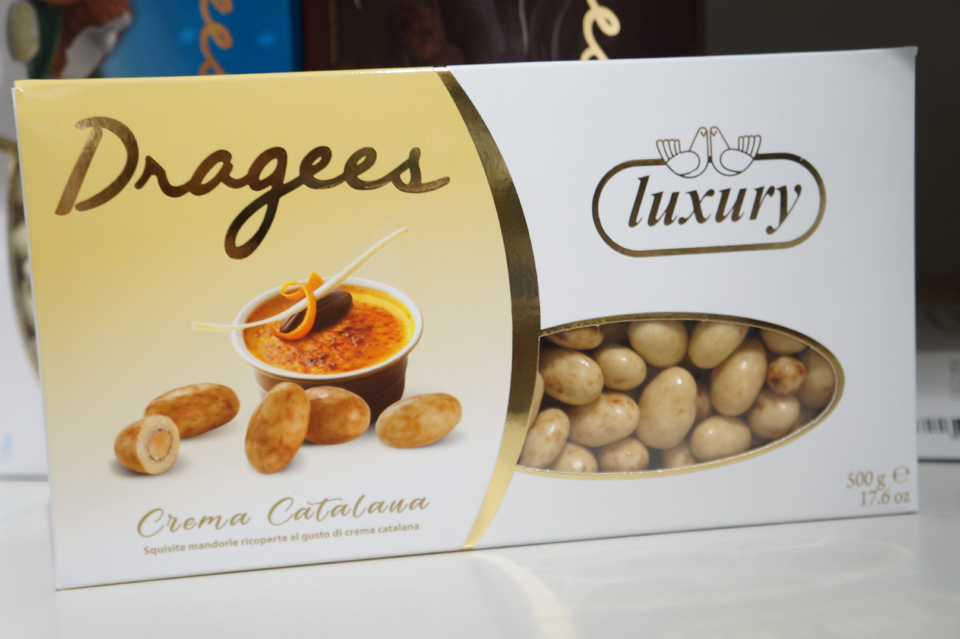 DRAGEES CREMA CATALANA GR500 CONFETTI SPOLVERATI SENZA GLASSA DI ZUCCHERO ESTERNA - CONFETTI BURATTI - Nuovi arrivi - Regali e Bomboniere