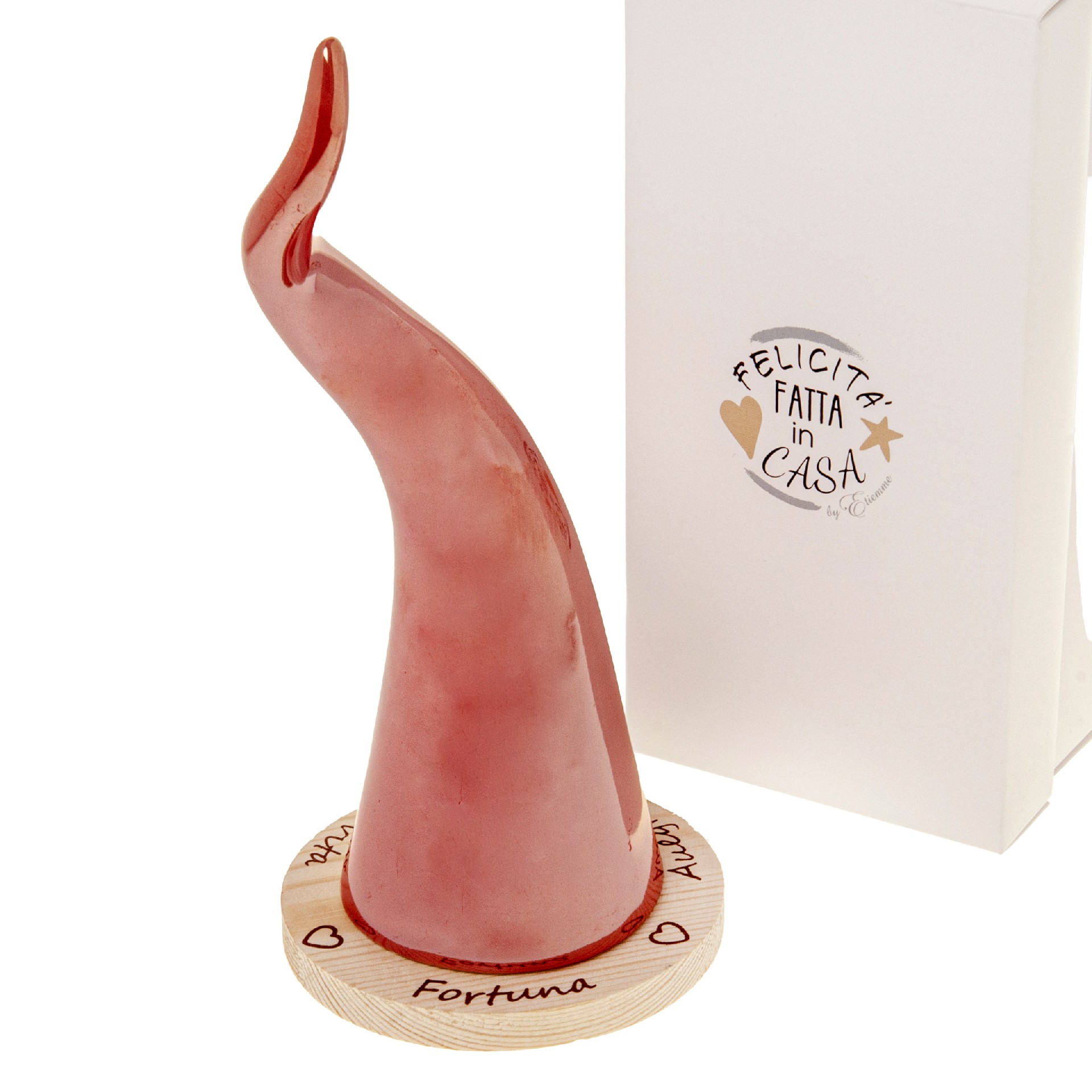 CORNETTO ROSSO CON BASE - H19.5CM - C/BOX - Bomboniere Laurea - Nuovi arrivi - Regali e Bomboniere