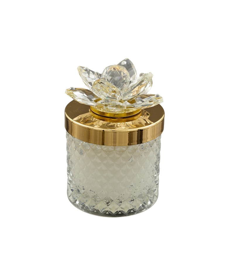 11X7- CANDELA DIAMOND ORO CRISTALLO PC ALTA - Candele da regalo - Nuovi arrivi - Regali e Bomboniere